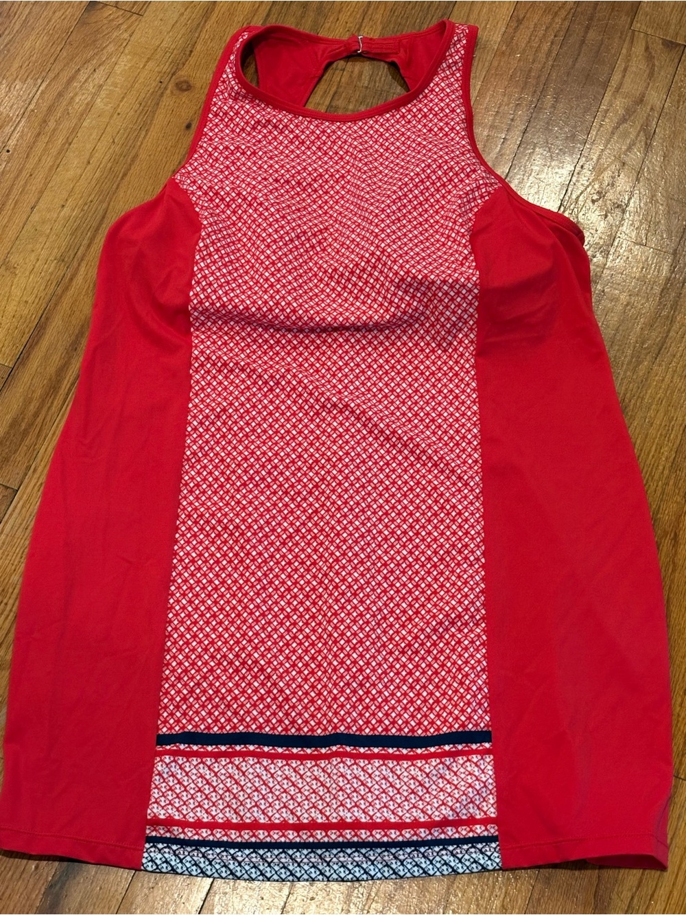 Tropical Escape Anchors Away Red/White Swim Dress Cover Up -Wome'ns Sz 16
